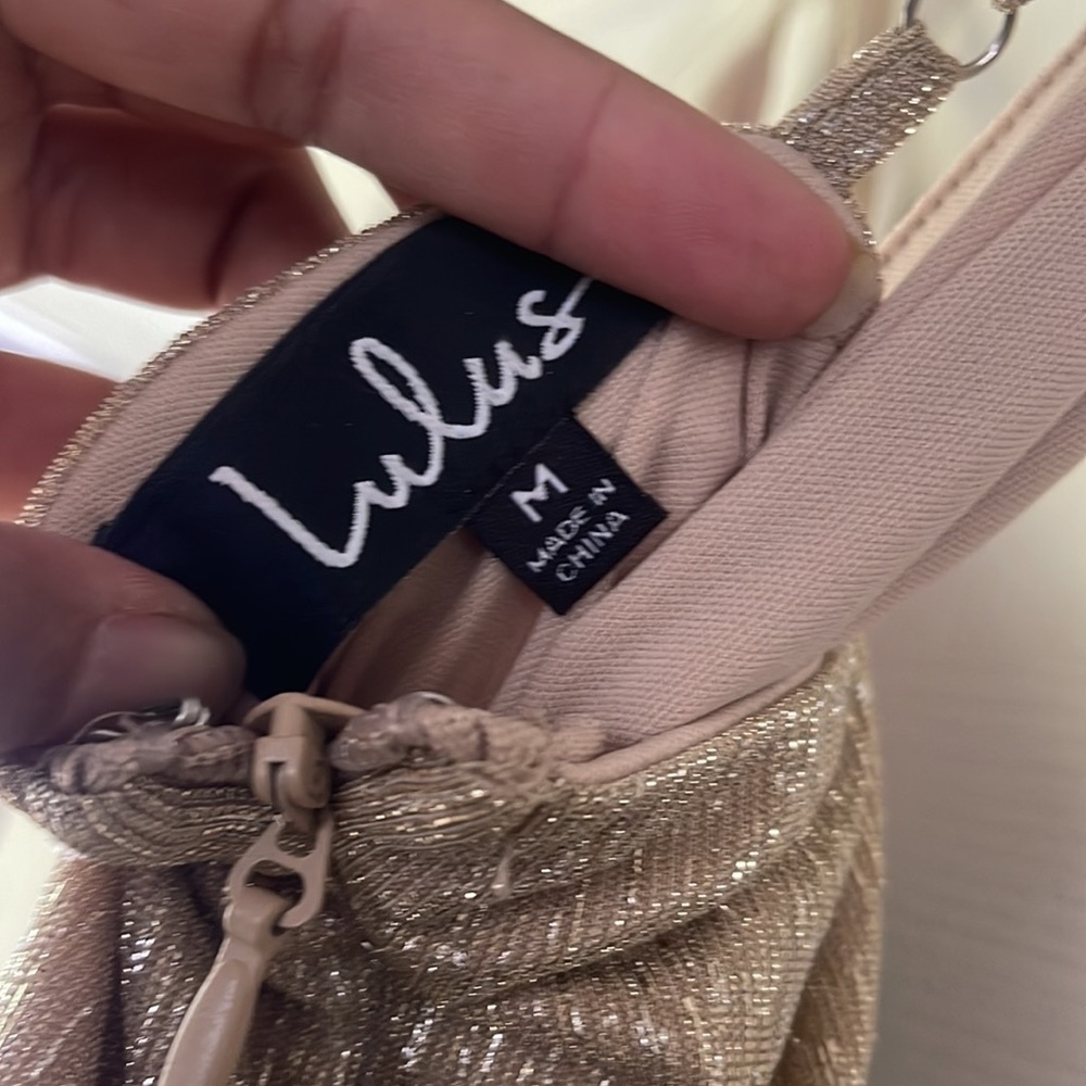 LULUS GOLD DRESS!! - Picture 4 of 5